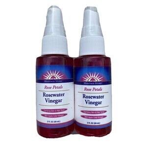 Heritage Store Rosewater Vinegar Clarifying Skin and Hair Toner Lot of 2 New